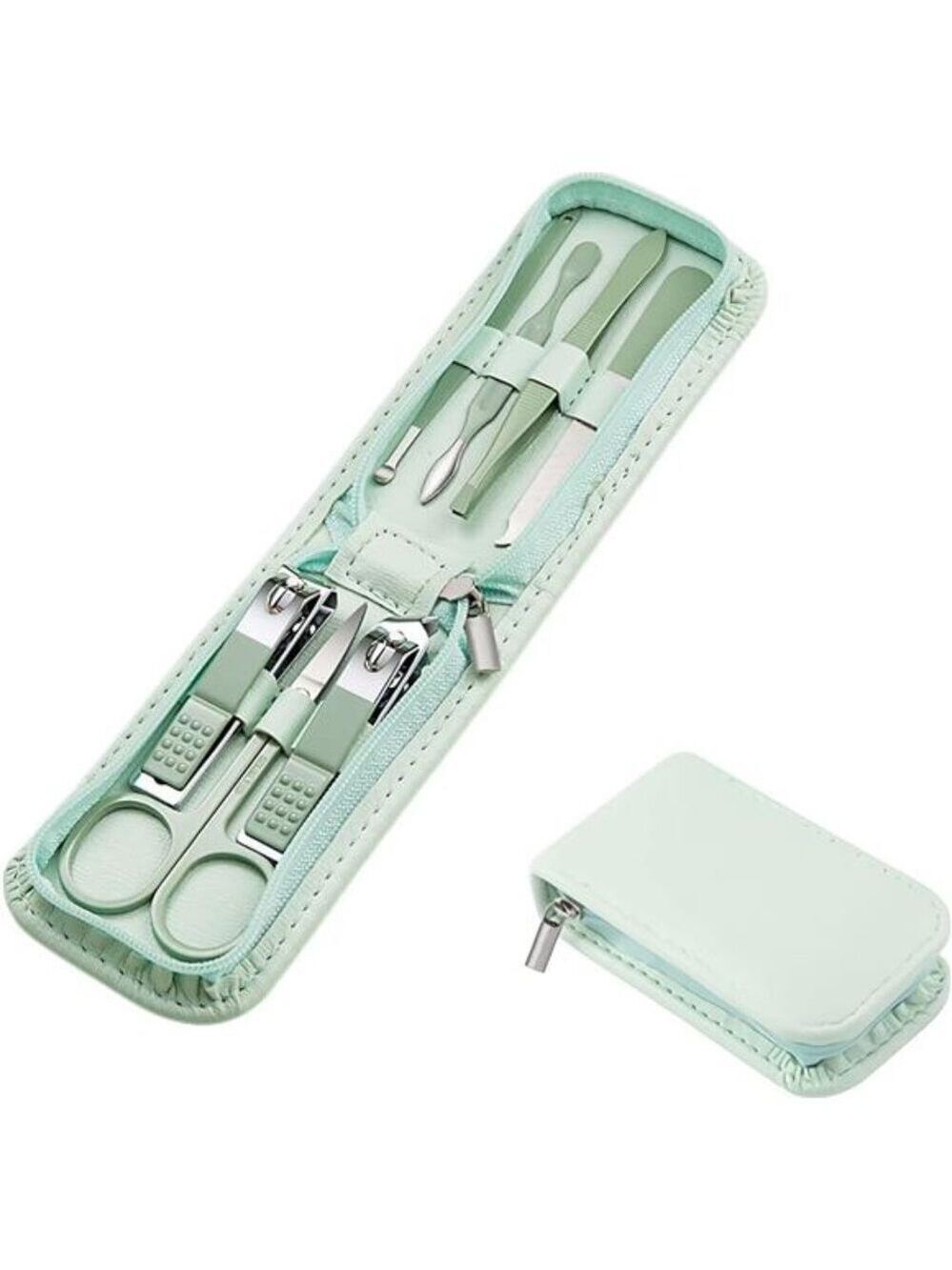 Travel Manicure Set 7 Piece Nail Clippers Pedicure Kit Stainless Steel Grooming